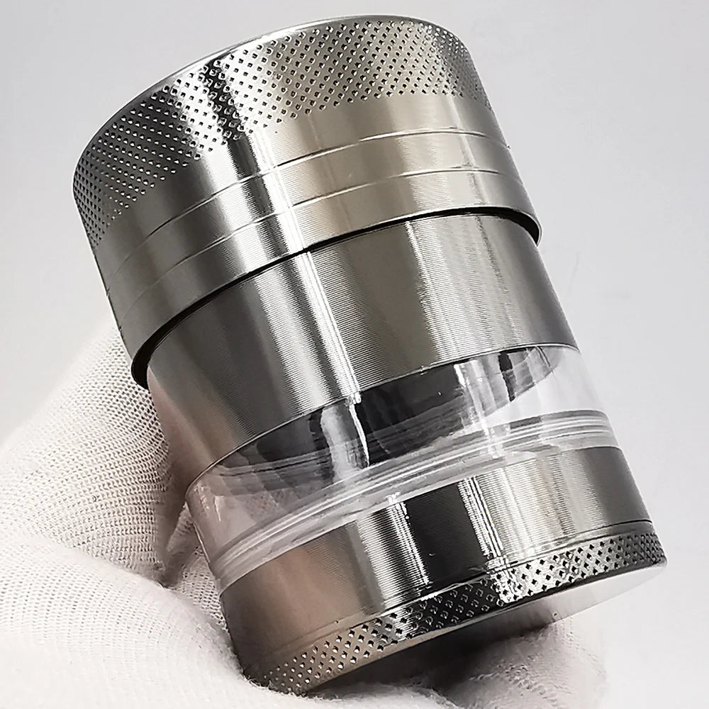 Toothless Manual Metal Herb Grinder Spice Crusher Large-capacity Portable Toothless Design with Black Bag Paper Box Packing